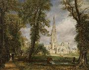 John Constable Salisbury Cathedral from the Bishop's Grounds (mk09) oil on canvas